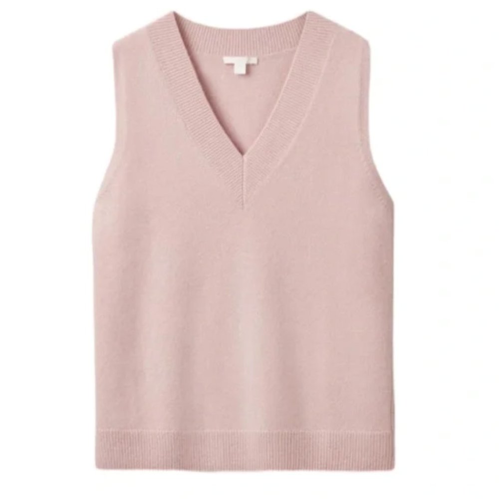 Cos Cashmere Vest in Rose, XS